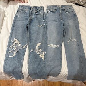 Agolde Denim Jeans 90s mid rise loose fit bundle